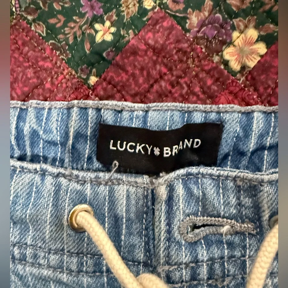 Lucky Brand pinstripe slouchy shorts size 10/30 - Picture 3 of 7